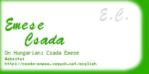 emese csada business card